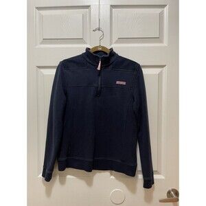 Vineyard Vines Women's Half Quarter Zip Pullover Size S Blue Cotton